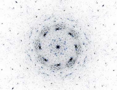 Bilim, teknoloji ve tasarım konularında fraktal radyal desen