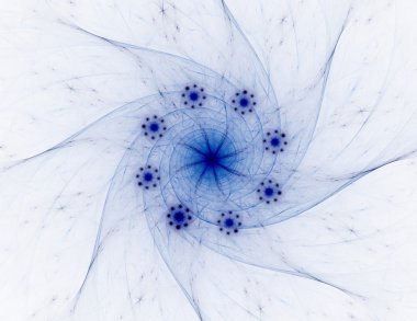 Bilim, teknoloji ve tasarım konularında fraktal radyal desen