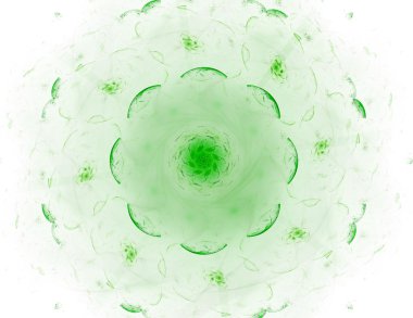 Temel parçacıklar serisi. Nükleer fizik ve grafik tasarımı konularında soyut fraktal formların etkileşimi.