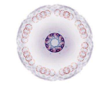 Bilim, teknoloji ve tasarım konularında fraktal radyal desen