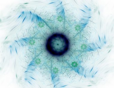 Bilim, teknoloji ve tasarım konularında fraktal radyal desen