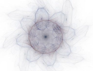 Soyut fraktal desen ve şekiller. Dijital sanat yaratıcı grafik tasarım için. Arka planda simetrik fraktal simgesi.