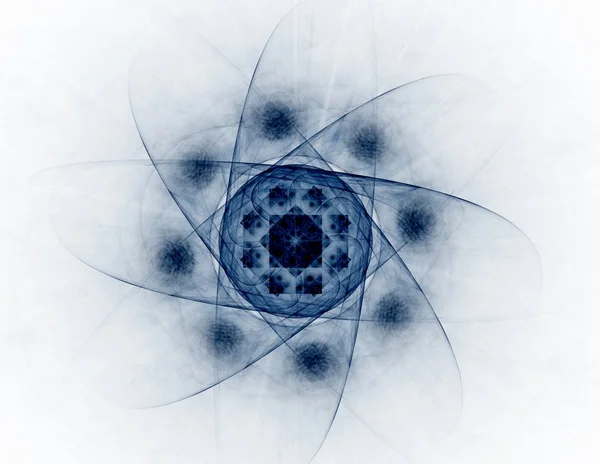 Vitray çiçek veya kelebek, dijital fractal sanat tasarım — Stok fotoğraf