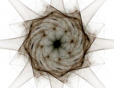 Bilim, teknoloji ve tasarım konularında fraktal radyal desen