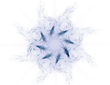 Bilim, teknoloji ve tasarım konularında fraktal radyal desen