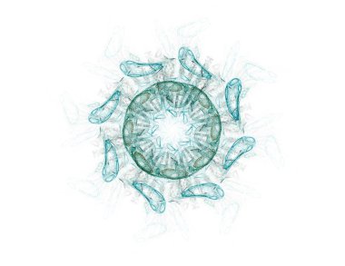 Soyut fraktal desen ve şekiller. Fraktal doku parmak izi.