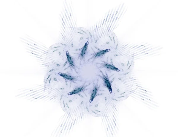 Modèle radial fractal sur le sujet de la science, de la technologie et de la conception — Photo