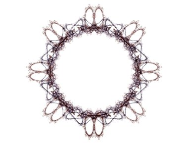 Temel parçacıklar serisi. Nükleer fizik ve grafik tasarımı konularında soyut fraktal formların etkileşimi.