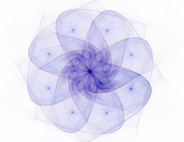 Temel parçacıklar serisi. Nükleer fizik ve grafik tasarımı konularında soyut fraktal formların etkileşimi.