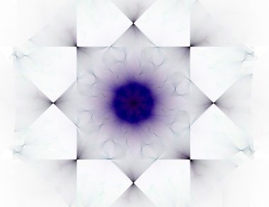 Temel parçacıklar serisi. Nükleer fizik ve grafik tasarımı konularında soyut fraktal formların etkileşimi.