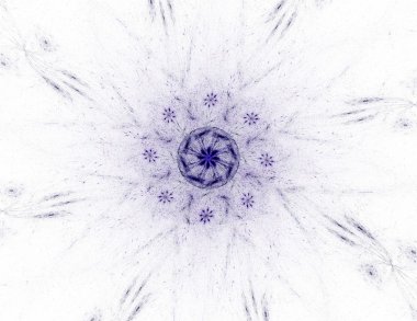 Bilim, teknoloji ve tasarım konularında fraktal radyal desen