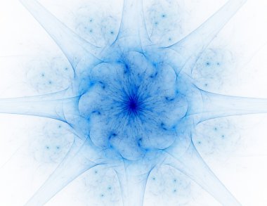 Temel parçacıklar serisi. Nükleer fizik ve grafik tasarımı konularında soyut fraktal formların etkileşimi.