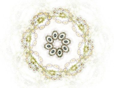 Temel parçacıklar serisi. Nükleer fizik ve grafik tasarımı konularında soyut fraktal formların etkileşimi.