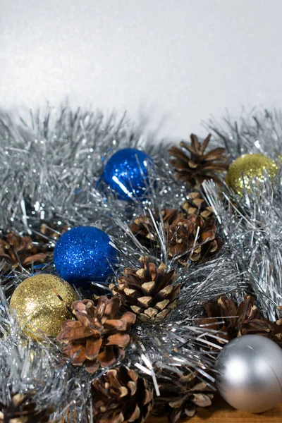 Decoración Navidad Sobre Fondo Madera — Foto de Stock