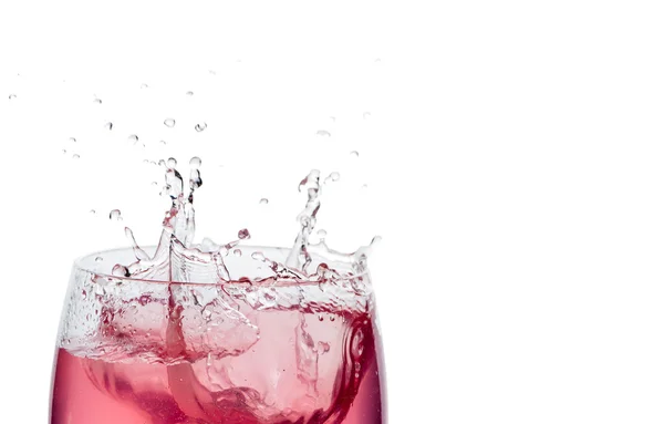 Rózsaszín koktél splash elszigetelt — Stock Fotó