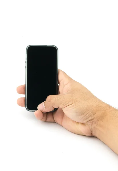 Telefone celular na mão menino — Fotografia de Stock