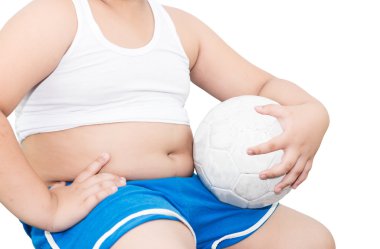 Şişko tutun futbol izole 