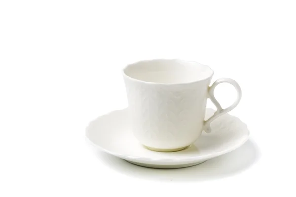 Weiße Tasse Kaffee isoliert — Stockfoto