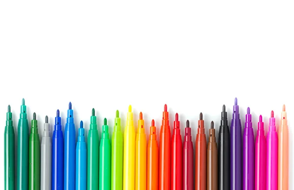 Farverig af farve pen isoleret - Stock-foto
