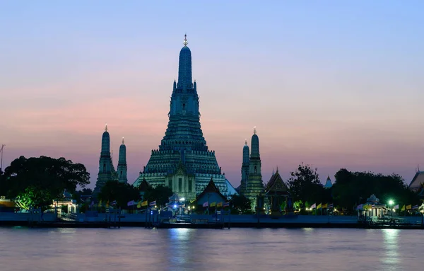 Wat Arun Tempat Tempat Agama Buddha Waktu Matahari Terbenam Bangkok — Stok Foto