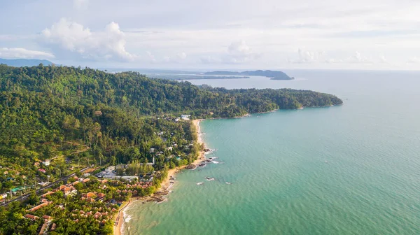 Letecký Pohled Krajinu Mnoho Reosrt Khao Lak Phang Nga Thajsko — Stock fotografie