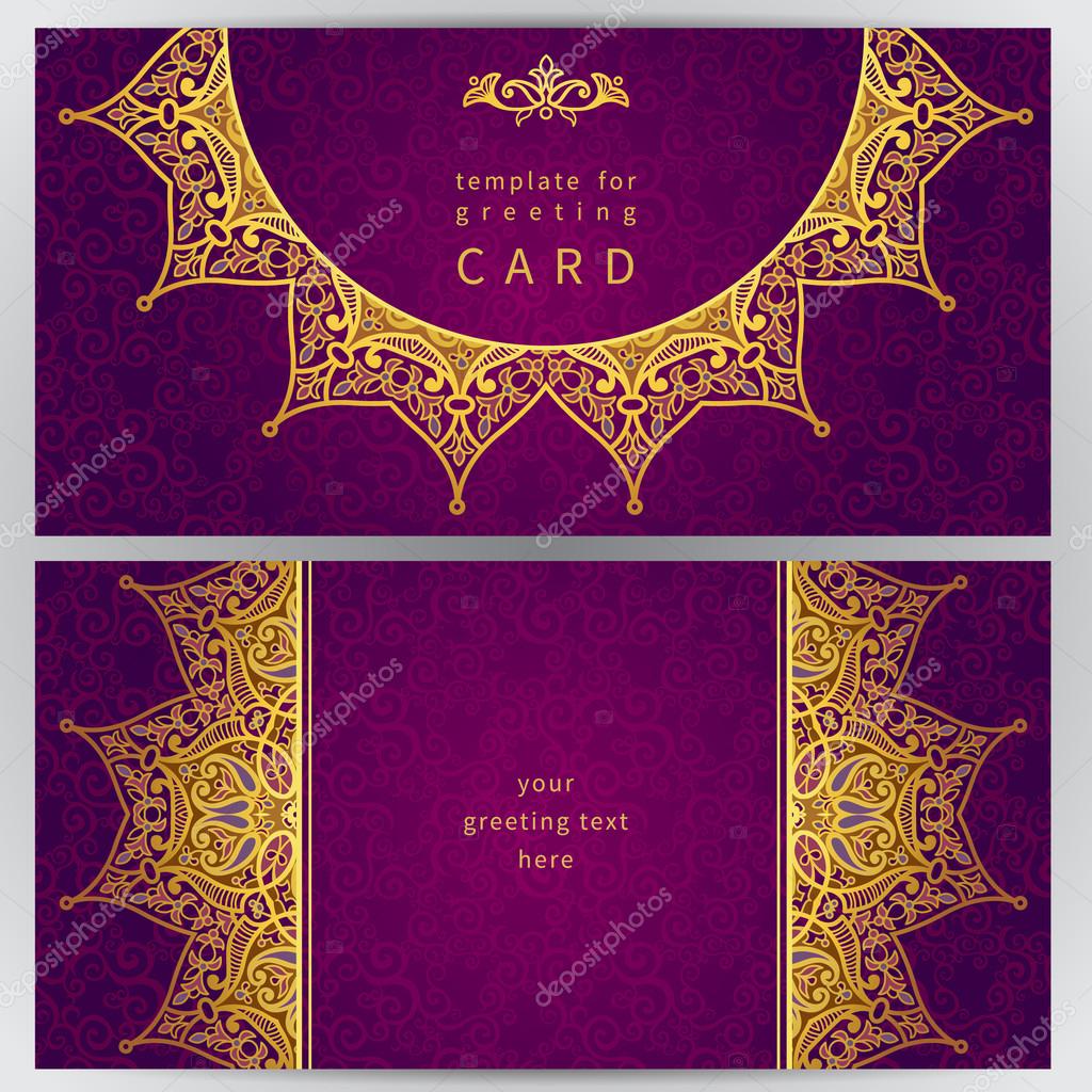 Cards in oriental style. — Stock Vector © AnnaPoguliaeva 60427747