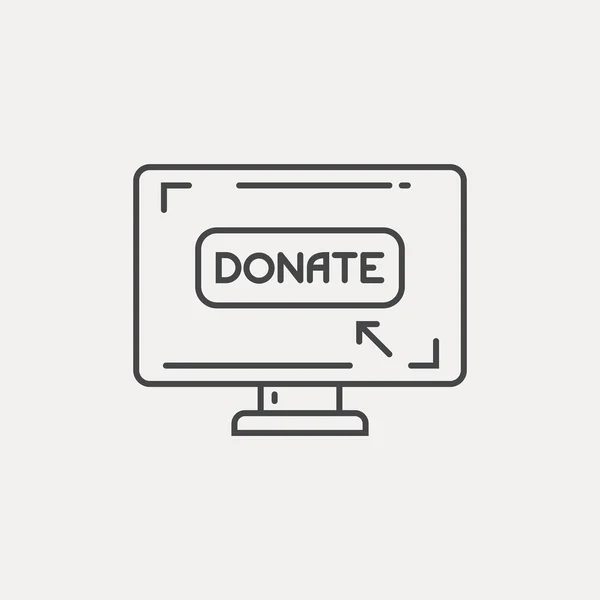 Koncept för online-donationer — Stock vektor