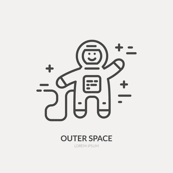 Astronaut floating in space — Stock Vector