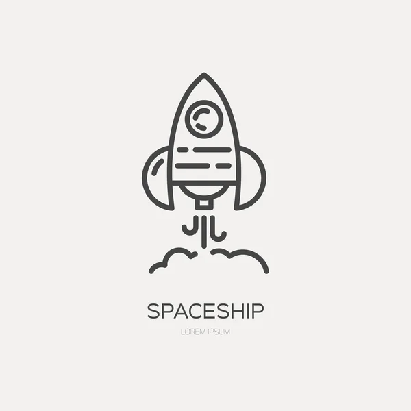 Logotipo de foguete ou nave espacial —  Vetores de Stock