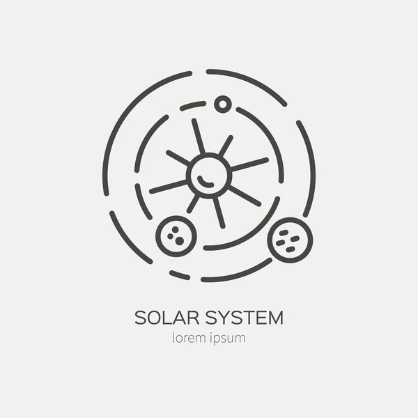 Logo del sistema solar — Vector de stock