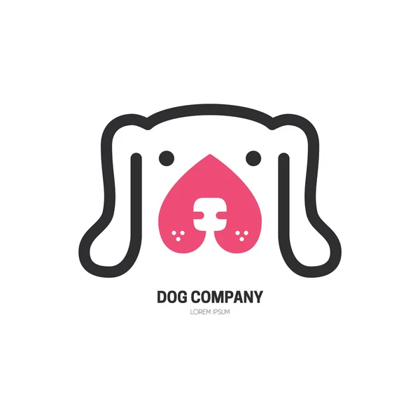 Логотип з собакою для ветеринарної клініки — стоковий вектор