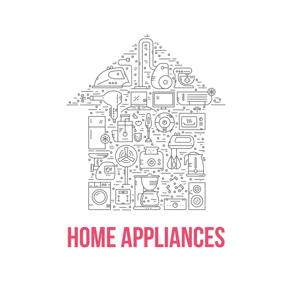 House Appliances Concept — Stock Vector