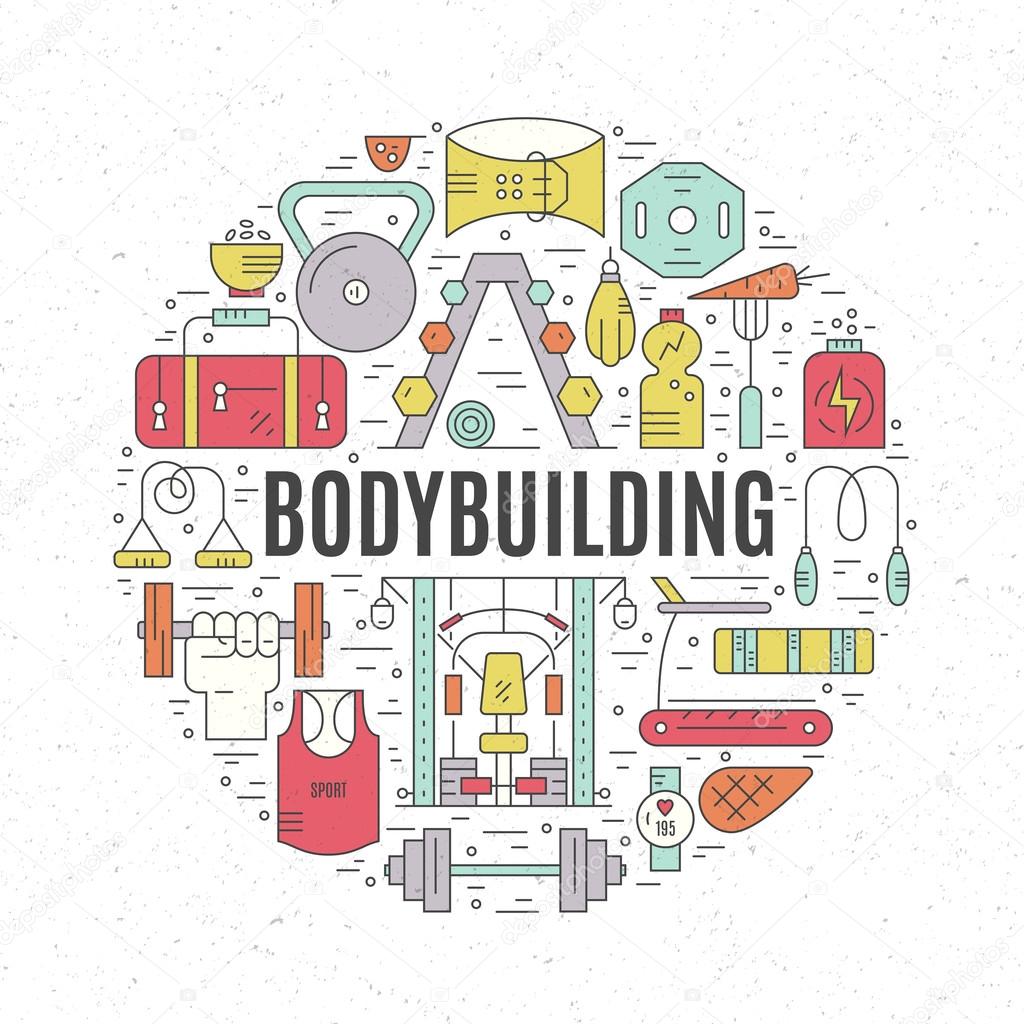 Bodybuilder Conceptual Illustration