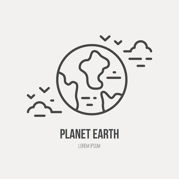 宇宙ロゴから地球 — ストックベクタ
