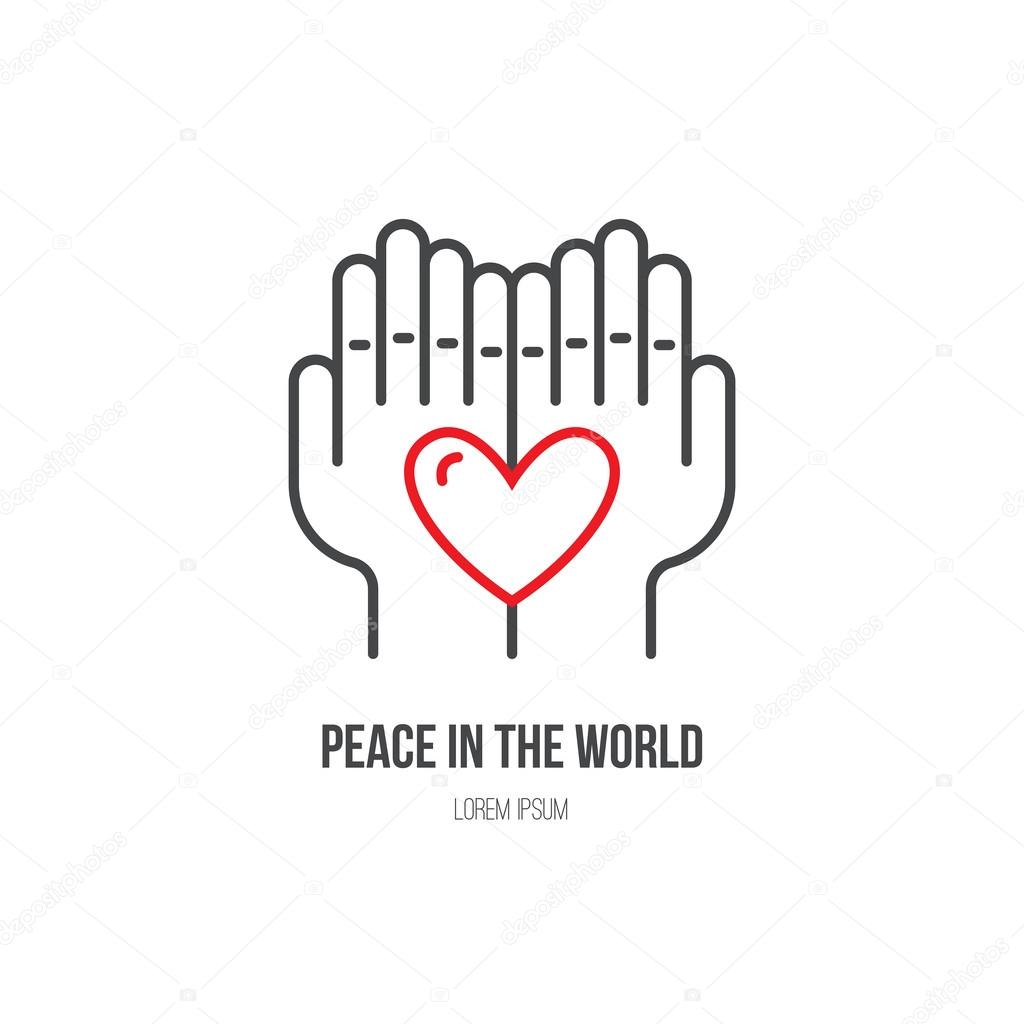 Heart in hands - symbols for non-profit organization
