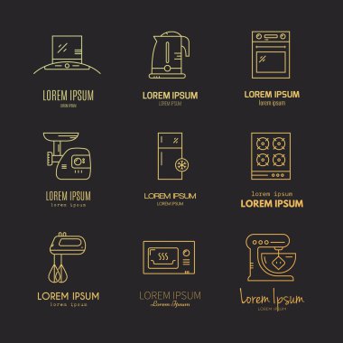 Household Icons set clipart