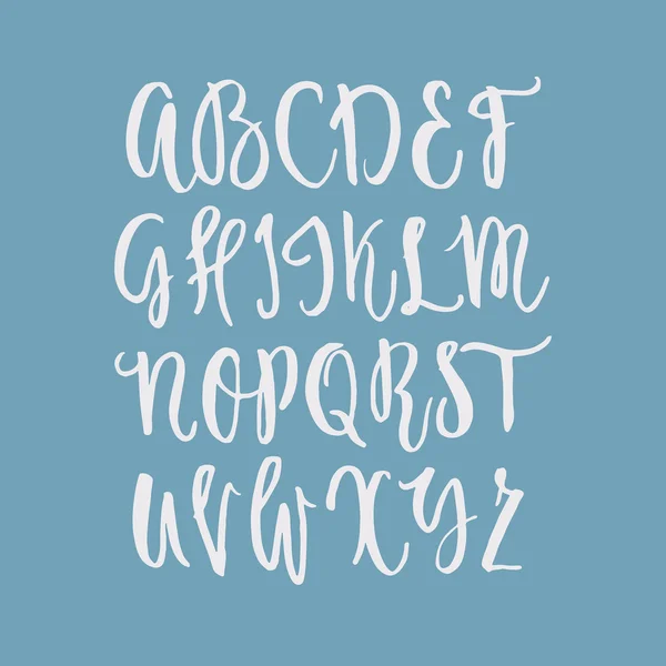 Alphabet drawn by brush — Stok Vektör