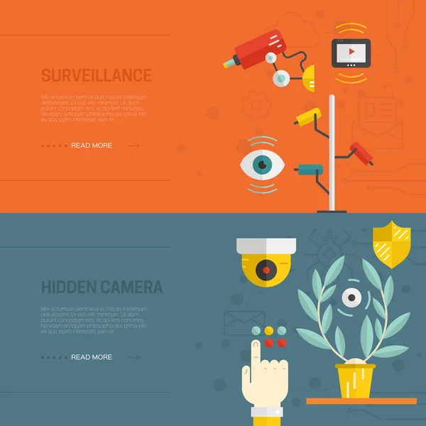 Surveillance Graphic Elements — Stock Vector