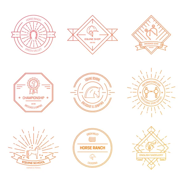 Logotipo de Hipster Equino —  Vetores de Stock