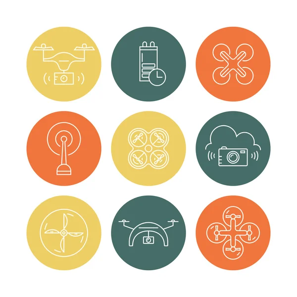 Drones Icon Collection — Archivo Imágenes Vectoriales