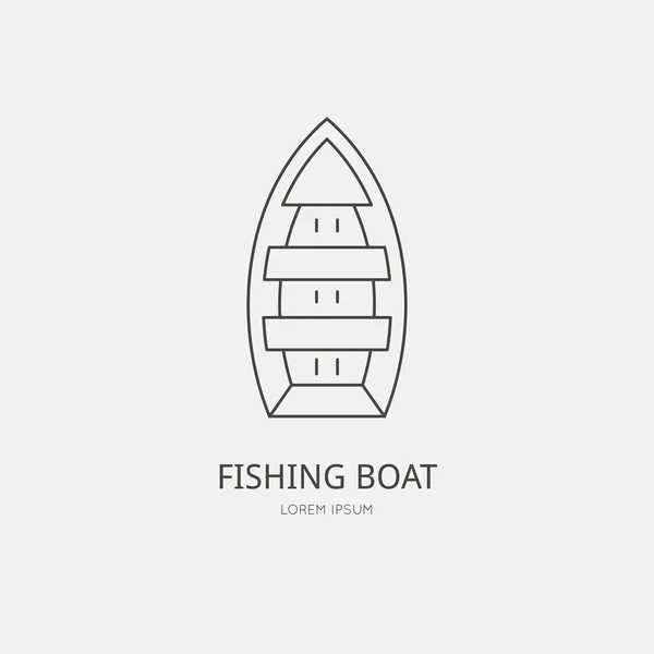Fishing boat top view — Wektor stockowy