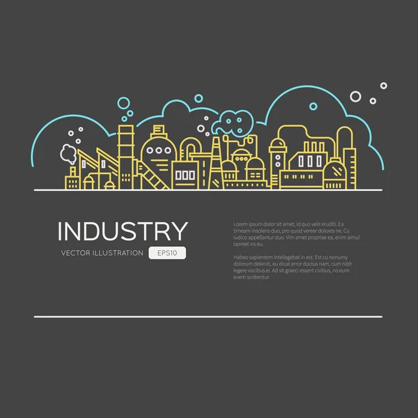 Industrial Factory Flyer — Stockvector