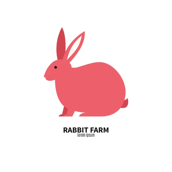 Rabbit in modern flat style — Stock Vector