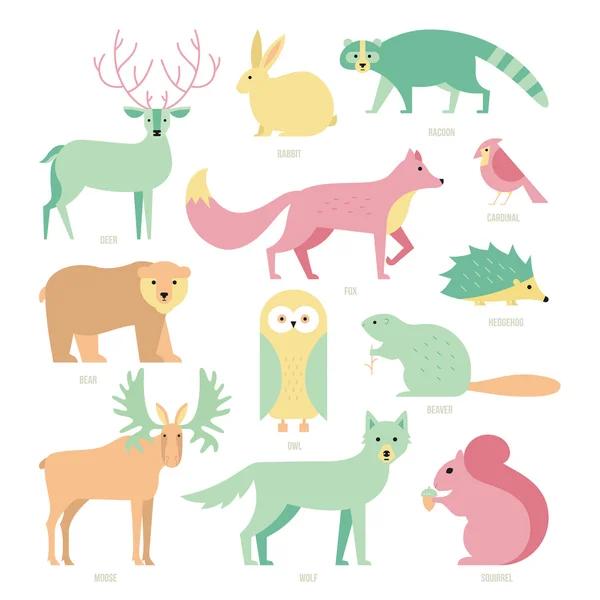 Набір лісових тварин — стоковий вектор