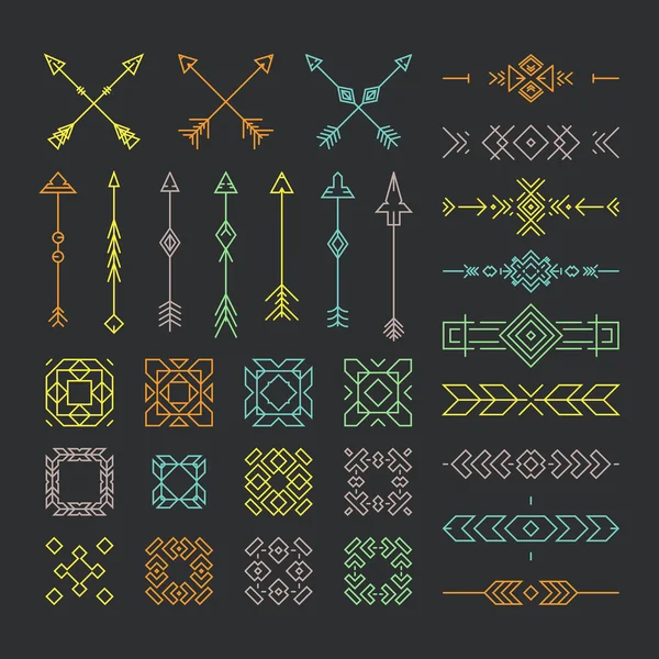 Elementos de diseño tribal — Vector de stock