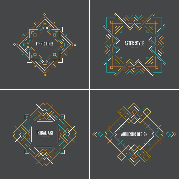 Tribal logos templates — Stock vektor