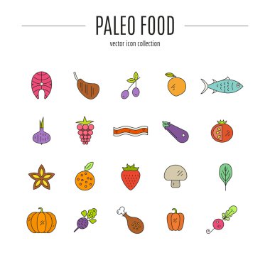Paleo Gıda simgeleri 