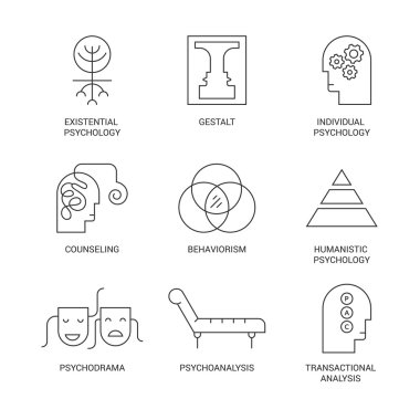 Psychology Icons set 