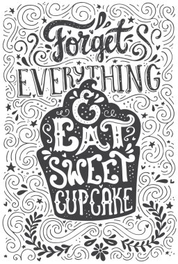 Eat Cupcake lettering 