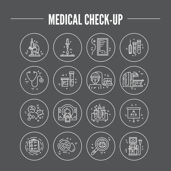 Símbolos de linha modernos da medicina —  Vetores de Stock